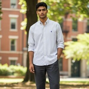 Ralph Lauren Yarmouth Blue Label Shirt Size 16 1/2